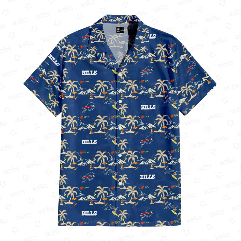 Buffalo Bills Seaside Gridiron Hawaiian Shirt