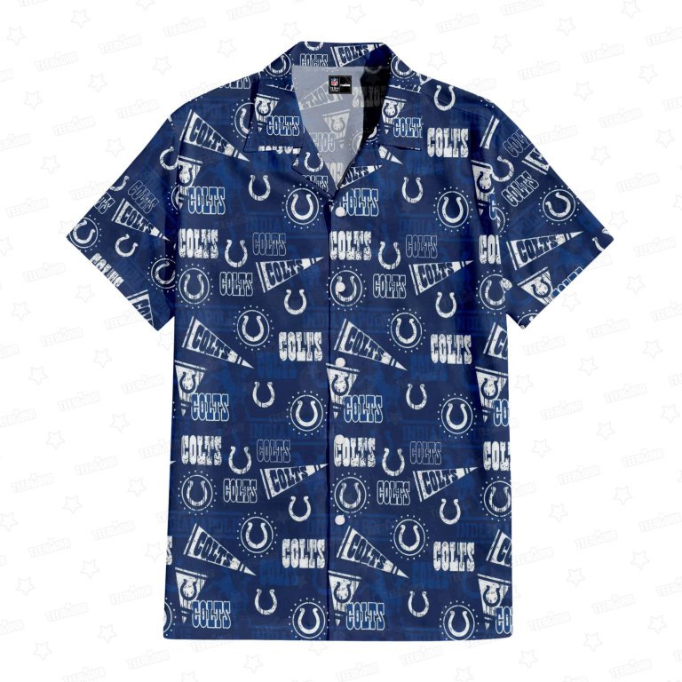 Indianapolis Colts Gridiron Majesty Hawaiian Shirt